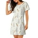 thumbnail image 2 of Balery Retro Rabbit Camisón de manga corta con cuello redondo para mujer, cómodo y elegante., 2 of 6