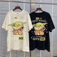 thumbnail image 5 of Camiseta de manga corta con estampado de dibujos animados de Baby Yoda Mandalorian para mujer, ropa Harajuku Unisex, moda elegante, 5 of 5