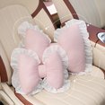 thumbnail image 4 of Home Decor Bow Pillow Bow Shaped Pillow Decorative Soft Bowknot Throw Pillow Sofa Lumbar Pillow Car Backrest Cushion Novelty Bow Pillow Cushion Home & Car Decoration,Light Pink,32x40x15cm, 4 of 4