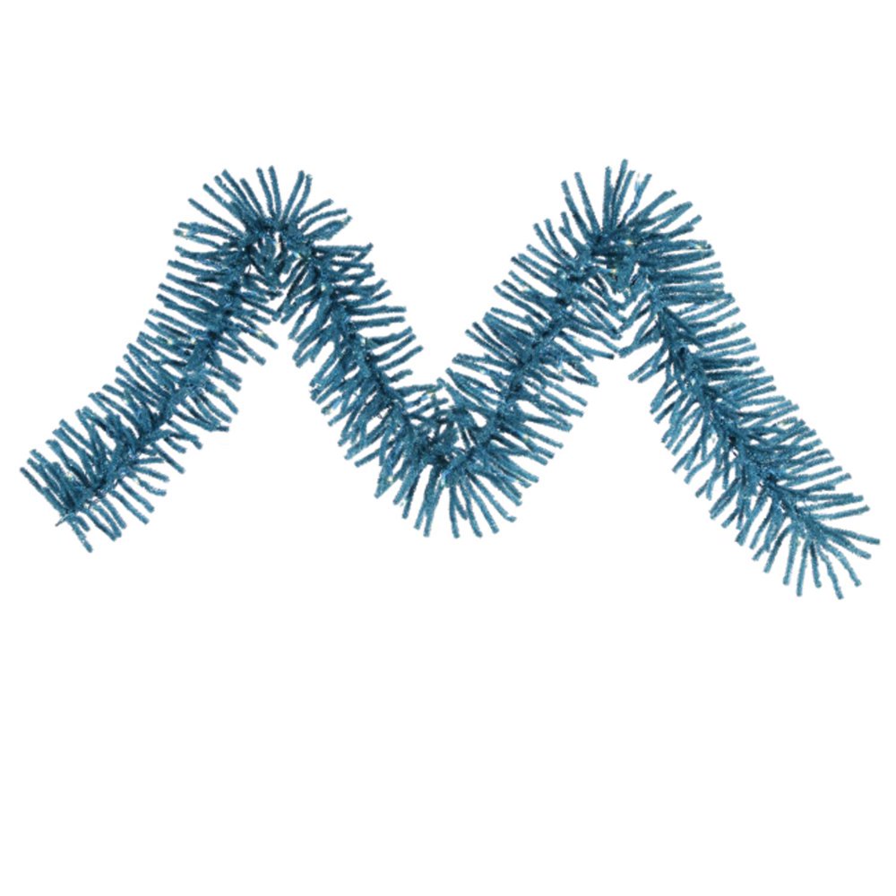 9' x 10&quot; Pre-Lit Sky Blue Spruce Artificial Christmas Garland - Clear