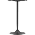 thumbnail image 1 of Modern Round Bar Table - Black High Top Bistro Table for 2 - MDF & Steel Kitchen Dining Table, 23.6" Diameter, 40.2" Height, 1 of 7