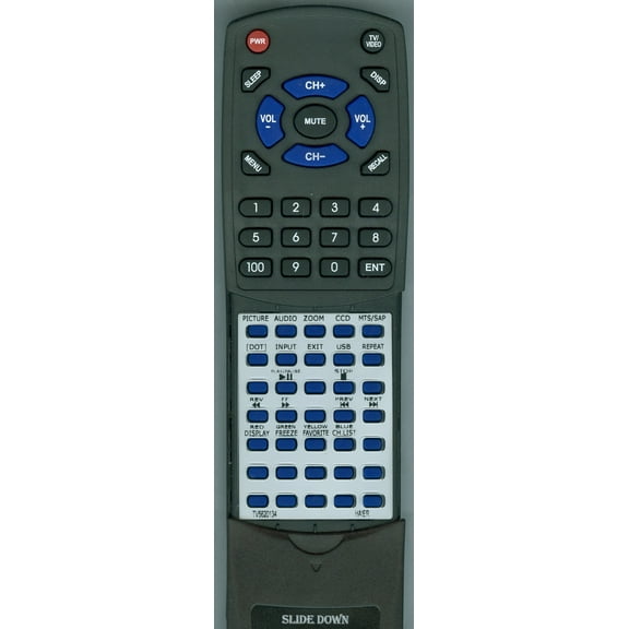Replacement Remote for HAIER TV-5620-134, TV5620134, RTTV5620134, HTRD09B, LE22D3380, LE32D2320, LE39D2380, LE42D2380, LE46D2380