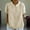 Beige, variant on Outfmvch Linen Tops for Women Womens 3/4 Sleeve Button Down Shirts Roll Up Short Sleeve T-shirt Womens Linen Tops V Neck Tops Outfits Collared Roll Up Beige L