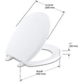 thumbnail image 2 of Kohler K-4662-0 Lustra Quick-Release Round-Front Toilet Seat - White, 2 of 2