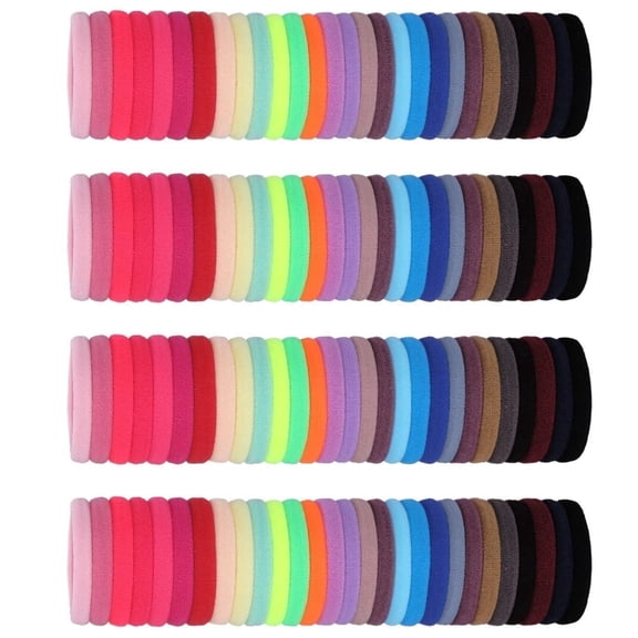 100Pcs Cute Rubber Hair Bands,No Crease Ponytail Holders,High Elastic Hair Ties,Tiny Soft Hair Elastics,Baby Hair Tie Scrunchies,Colored Hair Accessories