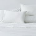 thumbnail image 5 of Great Bay Home 100% Cotton Sateen 4-Piece Bed Sheet Set (White, California King), 5 of 6