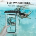 thumbnail image 6 of waterproof cell phone pouch case ipx8 underwater dry bag compatible with iphone 14 13 12 11 pro max x/xr/xs max/se 3, galaxy s21/s10/s9, note 10/9/8, black/blue/orange/pink, 6 of 7