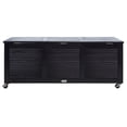 thumbnail image 6 of Safavieh PAT Collection Outdoor Wheels 76 Gallons Wood Deck Box, Black, 6 of 15