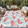 thumbnail image 2 of Pink Flamingo Outdoor Rug for Patio/Deck/Porch, Non-Slip Large Area Rug 6 x 9 Ft, Blue Summer Tropical Plants Leaves Indoor Outdoor Rugs Washable Area Rugs, Reversible Camping Rug Carpet Runner, 2 of 8