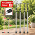 Rectractable Claws 10ft Retractable Dust Barrier Poles Kit for Construction and Renovation ...