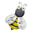 thumbnail image 2 of Iron 3D Bee Wall Decor Background Decorative Artwork Crafts Figurines Animals Wall Sculpture for Garden Outdoor Backyard Farmhouse Bedroom Face in Middle, 2 of 8