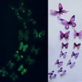 thumbnail image 3 of CCOCC 12Pcs Purple Glow in the Dark Butterfly Wall Stickers Removable,Luminous Butterfly Design Decal Art Wall Stickers Room Magnetic Decor Purple Butterfly Decorations(12Pcs,Purple), 3 of 7