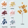 thumbnail image 5 of Artificial Eucalyptus Leaves Stems 21" Fake Silver Dollar Eucalyptus Leaf Plant Silk Eucalyptus Branches with White Seeds Stems for Wedding Bouquet Party Home Table Centerpieces Decor, Orange, 5 of 11