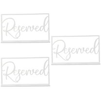 FRCOLOR 3pcs Reserved Table Sign Acrylic Reserved Table Sign Reserved Place Card Table Seat Sign