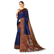 Sarees for Women Mysore Art Silk Printed Saree || Ethnic Gift Indian Traditional Wedding Sari with Unstitched Blouse