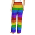 thumbnail image 3 of Daiia Colorful Glitter Rainbow Women's Sleep Pant with Pockets and Drawstring,Pajama Pants-Small, 3 of 9