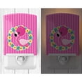 thumbnail image 2 of Caroline's Treasures BB8768CNL Flamingo Flower Wreath Ceramic Night Light, 6x4x3", multicolor, 2 of 2