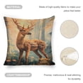 thumbnail image 4 of deer, forestLinen toss pillowcase decoration pillowcase gifting preferred 24x24 inch cushion cover 4 sets sofa pillowcase sofa bedroom living room car, 4 of 8