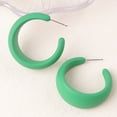 thumbnail image 1 of Nvzi Pendientes de aro grandes con forma de C de acrílico, geométricos, cuadrados, retro, sencillos, de color caramelo, con forma de C, de resina, de colores preciosos, D25, 1 of 5