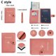 thumbnail image 4 of DEKAXID - Funda de cuero para pasaporte, impermeable, para viaje, tarjetero, bonita funda para pasaporte con hebilla para mujer y hombre, 4 of 7