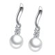thumbnail image 4 of Pendientes de lujo Zulema Cristal plata 2.6x0.8cm, 4 of 8