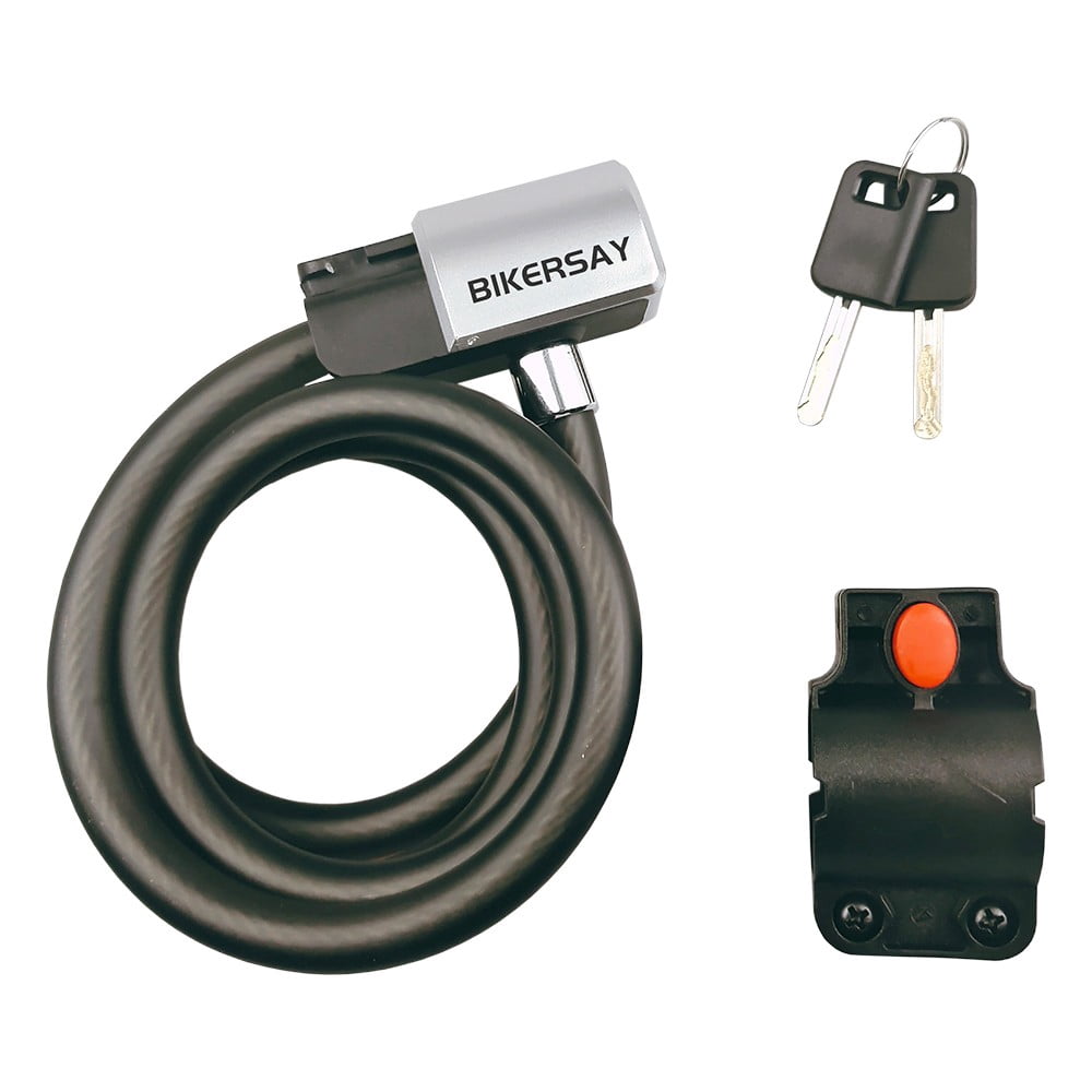 4 Foot Bicycle Lock Cable with Mounting Bracket and Keys