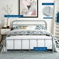 thumbnail image 7 of Modway Maisie Queen Powder Coated Sturdy Steel Bed Frame in Gray, 7 of 7