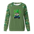 thumbnail image 5 of St. Patricks Day Shirts for Women Long Sleeve Crewneck Sweatshirt Irish Gnome with Shamrock Print Tops Cute Graphic Pullover, 5 of 5