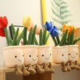 thumbnail image 3 of Peluche de tulipán suculento realista de 35 cm, juguete decorativo suave, muñeco de peluche con flores en maceta, almohada para niños y niñas, regalo, 3 of 9