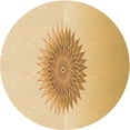 thumbnail image 1 of Ahgly Company Machine Washable Indoor Round Transitional Orange Area Rugs, 3' Round, 1 of 1