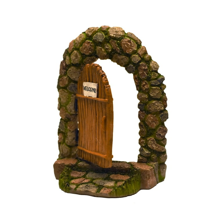 Mini Stone Doorway Fairy Garden Welcome Door Miniature Dollhouse Decor Accessory Mini Stone Doorway Fairy Garden Welcome Door Miniature Dollhouse Decor Accessory