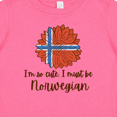 thumbnail image 4 of Inktastic I'm So Cute, I Must Be Norwegian Sunflower Boys or Girls Baby T-Shirt, 4 of 5
