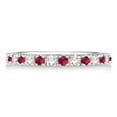 thumbnail image 2 of Diamond and Ruby Ring Guard Anniversary Band 14K White Gold (0.37ct), 2 of 4