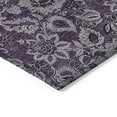 thumbnail image 5 of 3' X 5' Eggplant Purple And Lilac Floral Washable Indoor Outdoor Area Rug, 5 of 5
