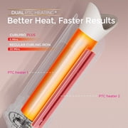 TYMO CurlPro Plus Automatic Rotating Curling Iron, Long Barrel Curling Wand for Long Hair, Anti-Scald, Tangle-Free, 600M Ionic, Dual Voltage, Gold, 1 Inch