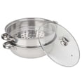 thumbnail image 3 of 2-layer stainless steel steamer - 27 cm/11 inches, cooker, double boiler, steamer for soup, 3 of 5
