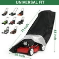 thumbnail image 3 of Push Mower Cover, Heavy Duty Waterproof Lawn Mower Cover, Outdoor Lawnmower Cover Universal with Drawstring & Cover Storage Bag, 3 of 9