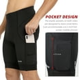 thumbnail image 4 of Men's Padded Bike Shorts Breathable Quick Dry Elastic Cycling Shorts with Pockets, 4 of 9