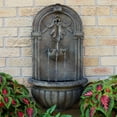 thumbnail image 3 of Sunnydaze Home Decor Florence Solar Outdoor Wall Fountain - Florentine Stone Finish, 3 of 9
