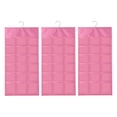 thumbnail image 4 of Organizador de armario colgante de 3 piezas transpirable con bolsillos de malla multifuncional rosa, 4 of 9