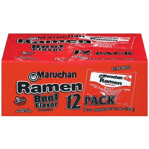 Beef Flavor Ramen Noodle Soup 12 Packets