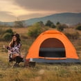thumbnail image 6 of 1-Person Waterproof Camping Dome Tent Outdoor Hiking Orange, 6 of 11