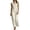 Beige, variant on Women's Long Dress Stand Collar Half Button Sleeveless Side Stripes High Split Straight Casual Dress Soft For Office Commute Holiday Everyday Outdoor Trip