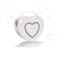 thumbnail image 1 of TFixol Heart-Shaped Electric Bubble Machine with Remote Control, Rechargeable Battery, and Multi-Hole Design for Outdoor Weddings and Parties, Available in White and Pink., 1 of 6