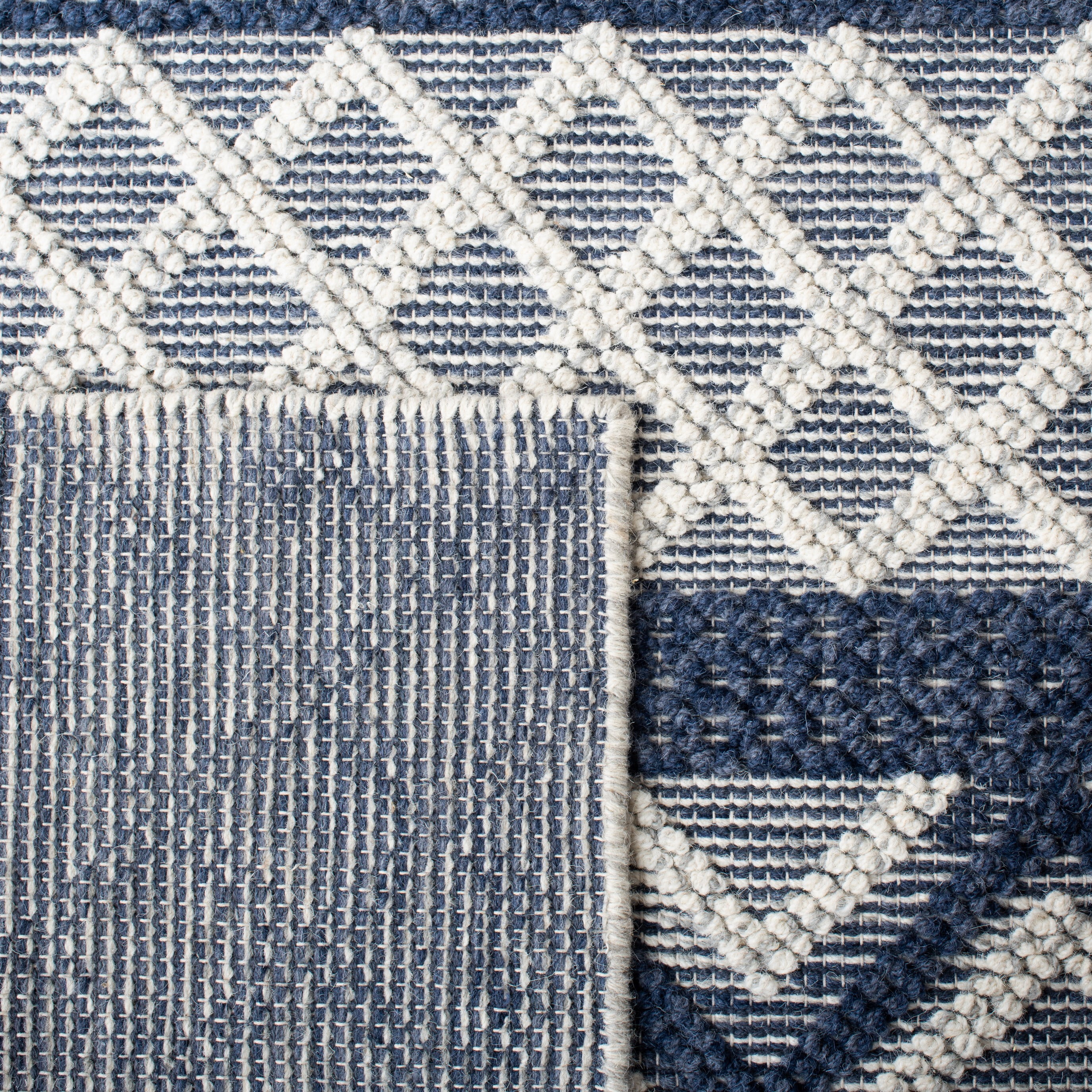 SAFAVIEH Vermont Chelsea Striped Runner, 2'3" x 8', Ivory/Blue