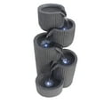 thumbnail image 2 of Alpine Corporation 5-Tier Gray Fluted Pots Fountain with LED Lights, 2 of 4