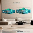 thumbnail image 3 of Elephant Stock Stunning Lofoten Aurora Borealis Wall Art - Horizontal Multi Panel Canvas - Living Room Wall Decor - Nature Multi Panel - Teal And Turquoise Decor - 68" x 30", 3 of 4