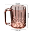 thumbnail image 3 of Striped Mouthwash Cup, Transparent Plastic Cups, Toothbrush Holder, Durable and Stylish, Household Bathroom Decor, for Couples and Families, Oral Hygiene Tool, Wash Cup Alternative|mouthwash Containe, 3 of 8