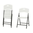 thumbnail image 6 of Demifill 4 Pack Folding Chairs, Heavy Duty Foldable Chair, Portable HDPE Plastic Seat with Steel Frame for Indoor Outdoor Dinning Party Wedding School Use, White, 6 of 13