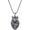 Antique Silver, variant on Men's Stainless Steel Viking Wolf Necklace,Vintage Gothic Tribal Pendant Chian,Punk Style Wolf Head Jewelry for Men